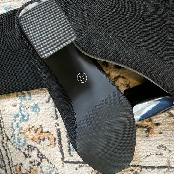 Block Heel Knit Sock Boots NWOT - Picture 7 of 11